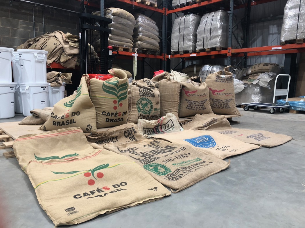 Emptied Burlap Coffee Bags